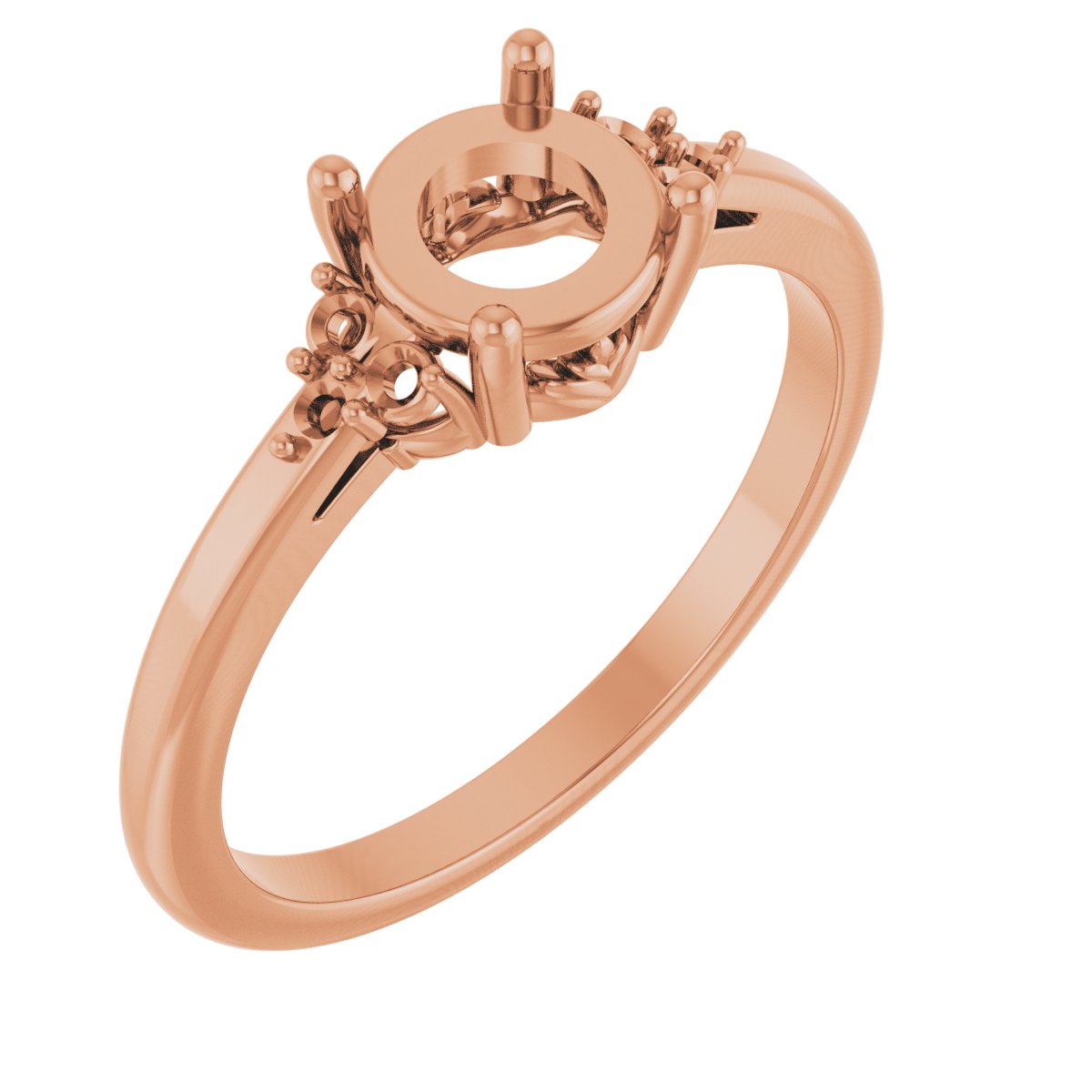 Rose-Cut Accented Engagement Ring or Band