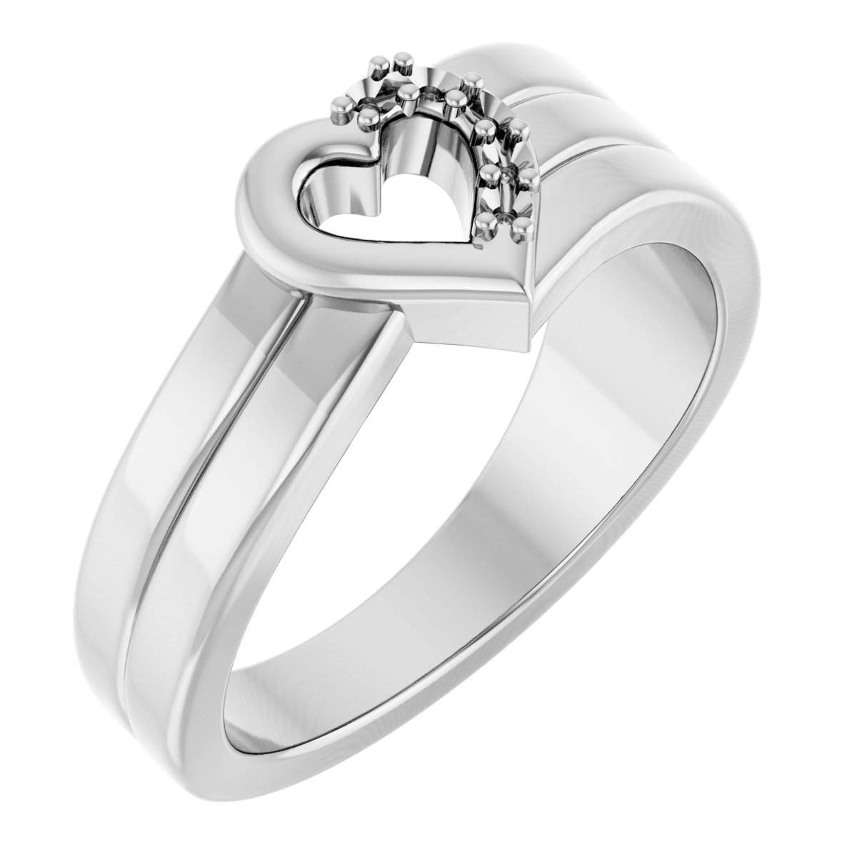 Family Engravable Heart Ring