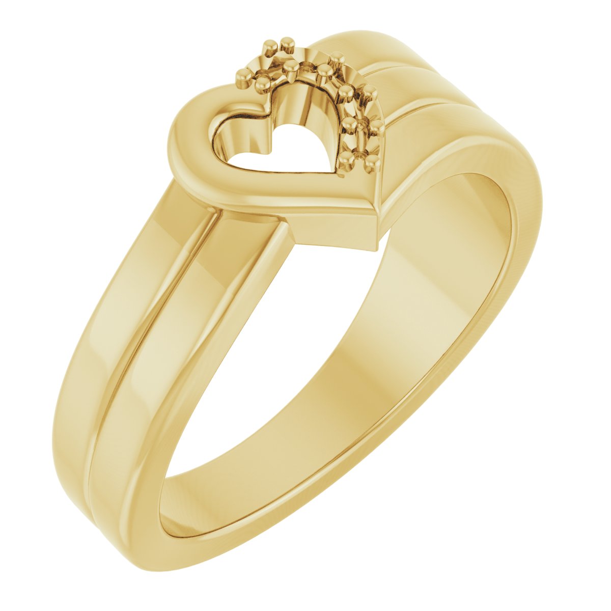 Family Engravable Heart Ring