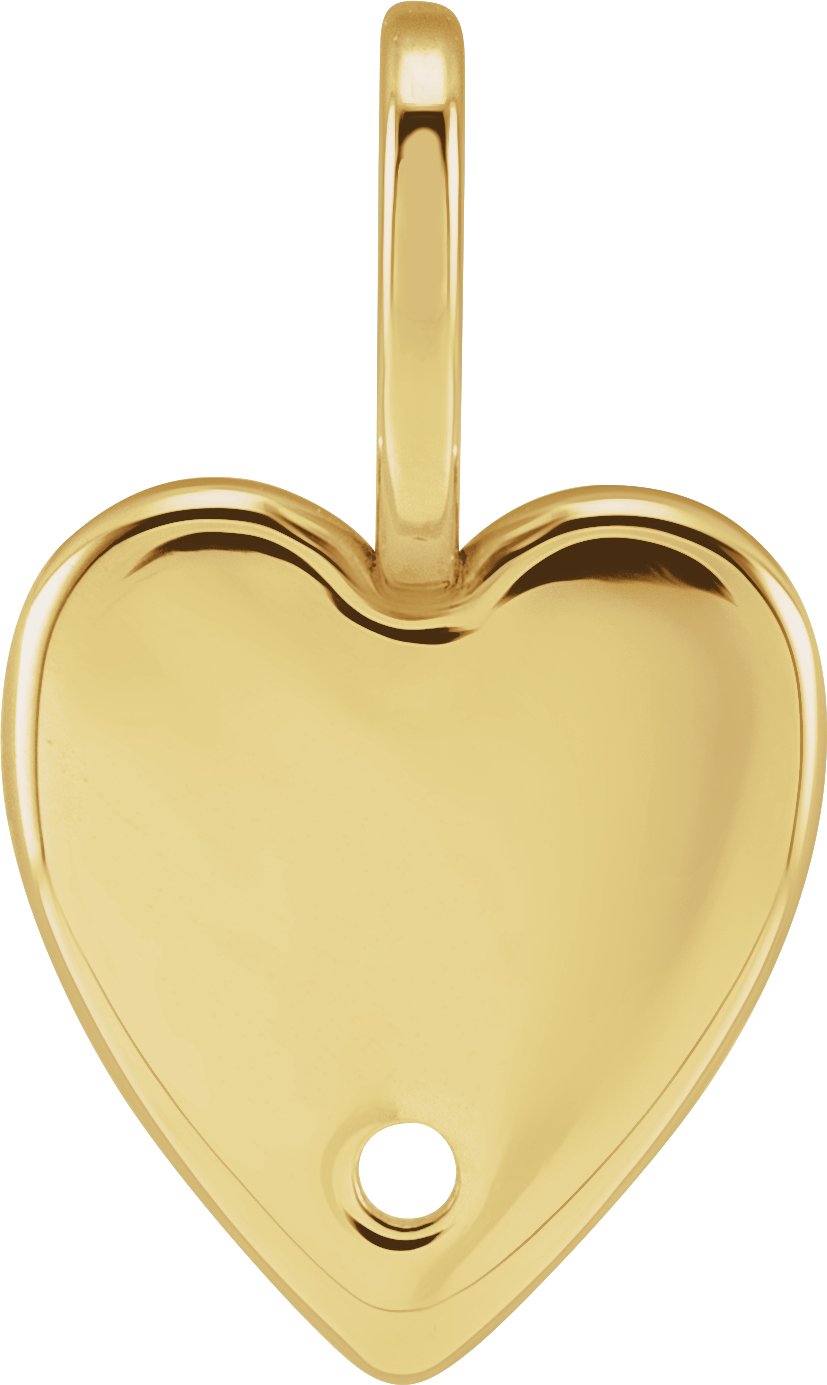 Engravable Accented Heart Charm/Pendant