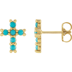 turquoise cross earrings