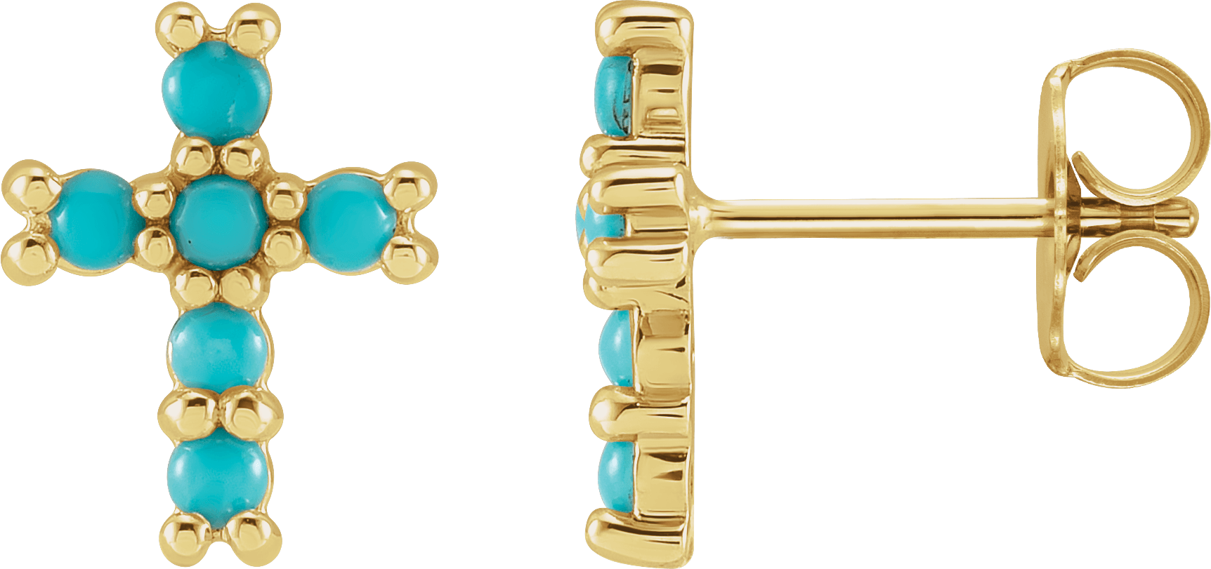 turquoise cross earrings