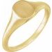 18K Yellow 11x9 mm Oval Signet Ring