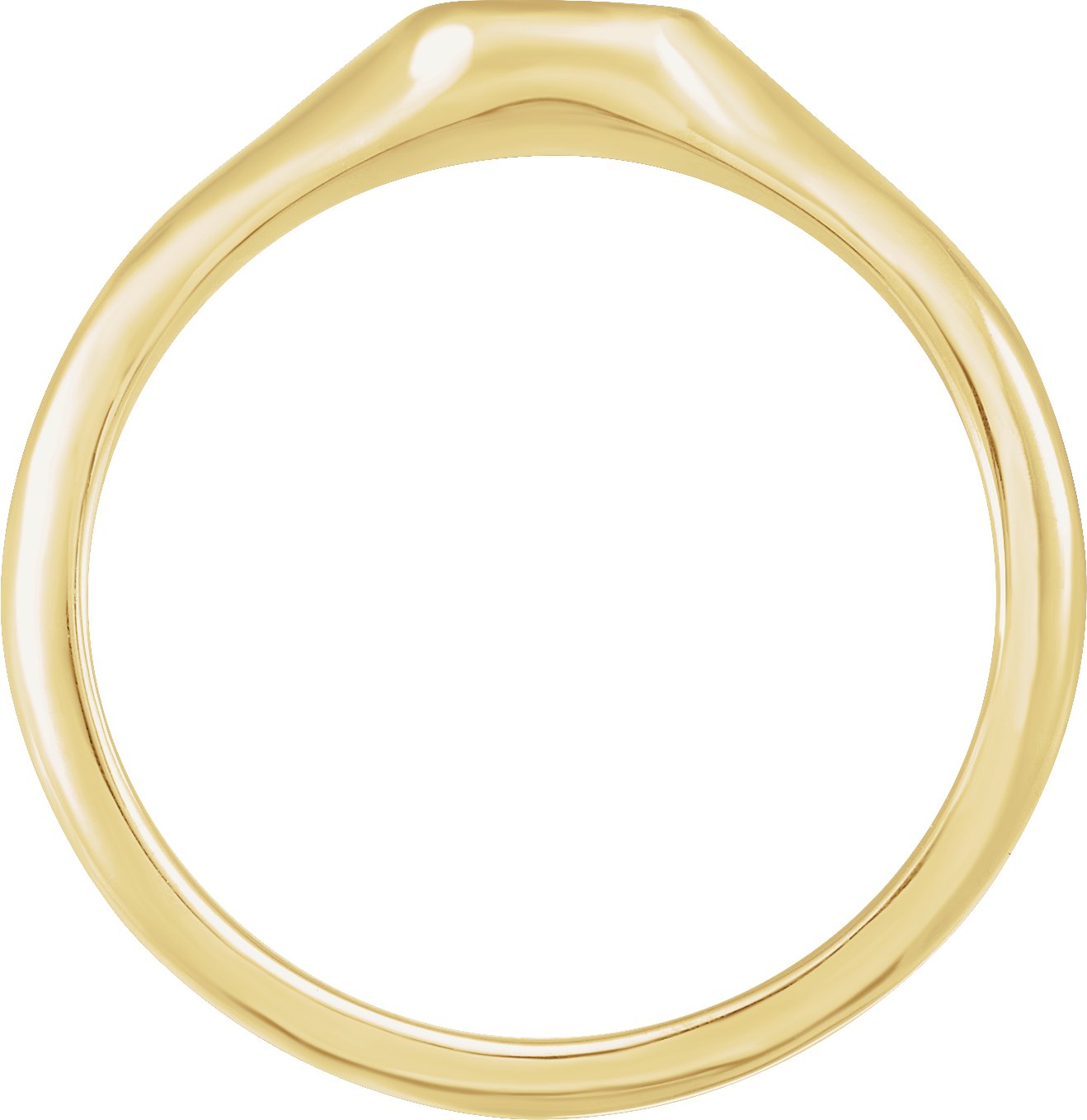 10K Yellow 8x6 mm Oval Signet Ring