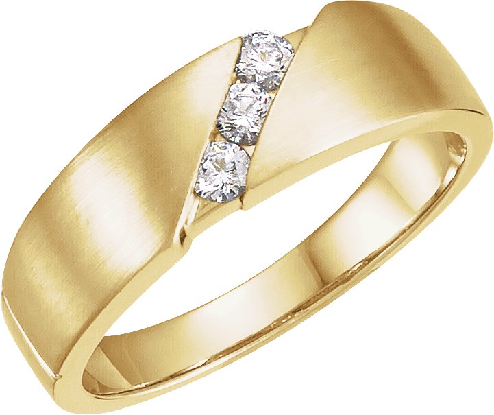 3-Stone Ladies or Gents Wedding Band Mounting