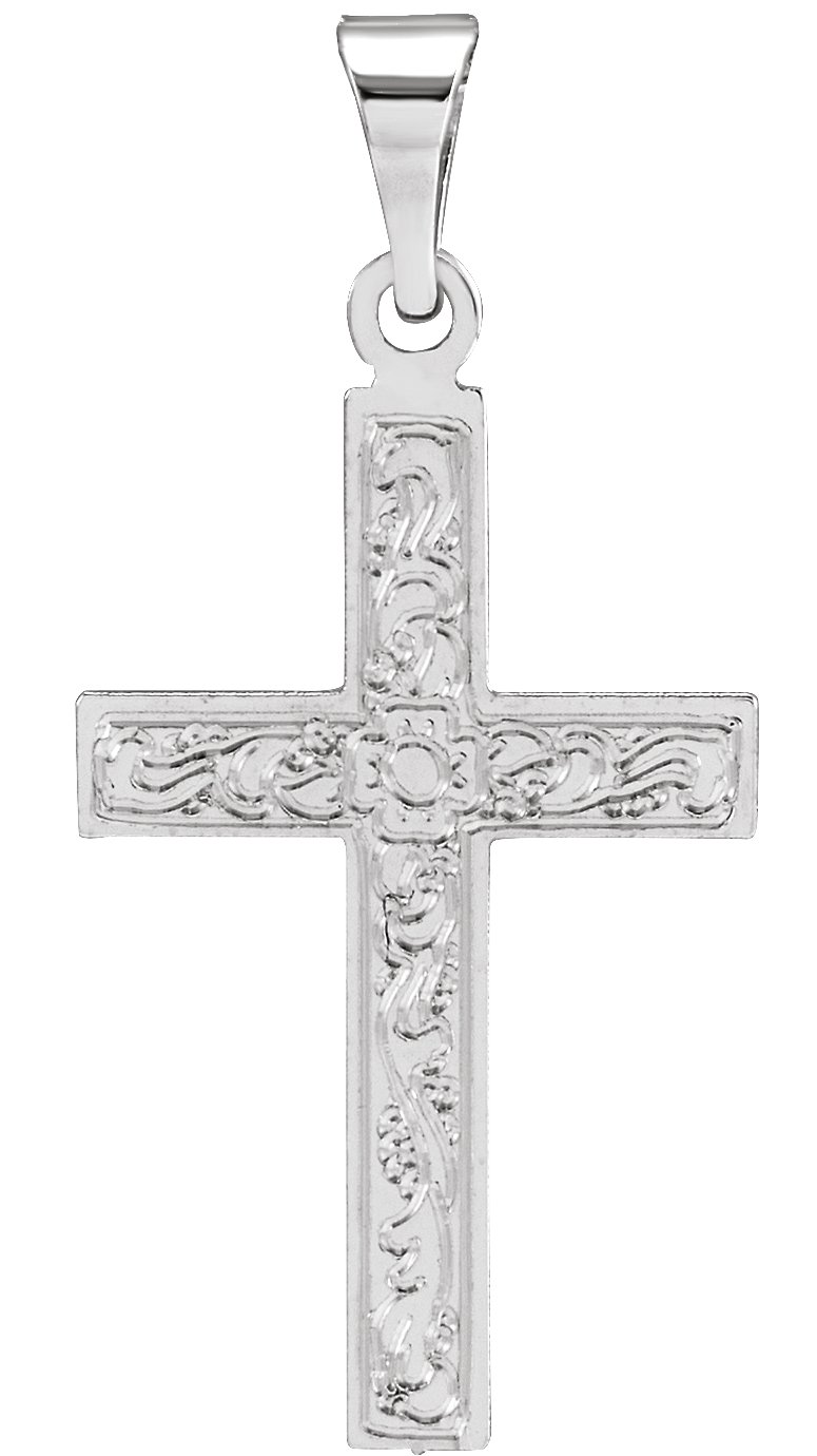 Floral Cross Necklace or Pendant