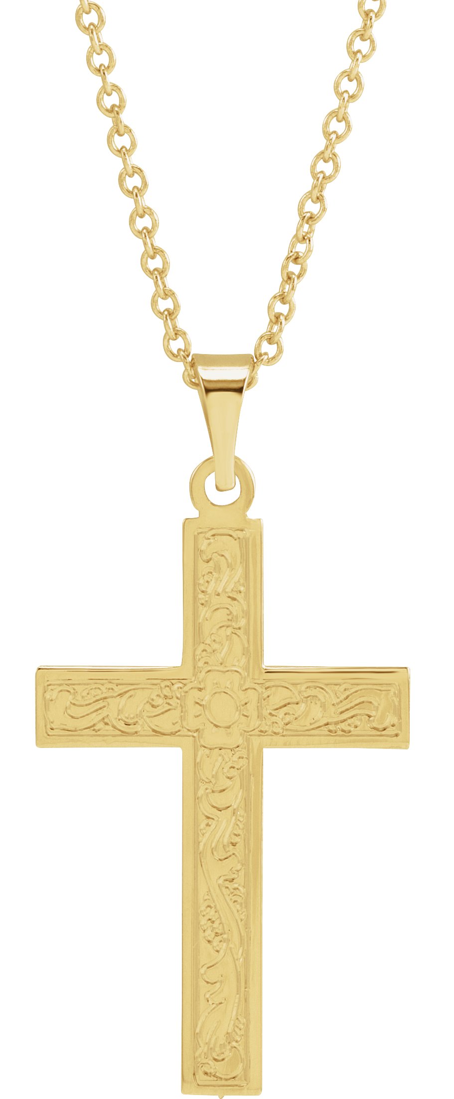 Floral Cross Necklace or Pendant
