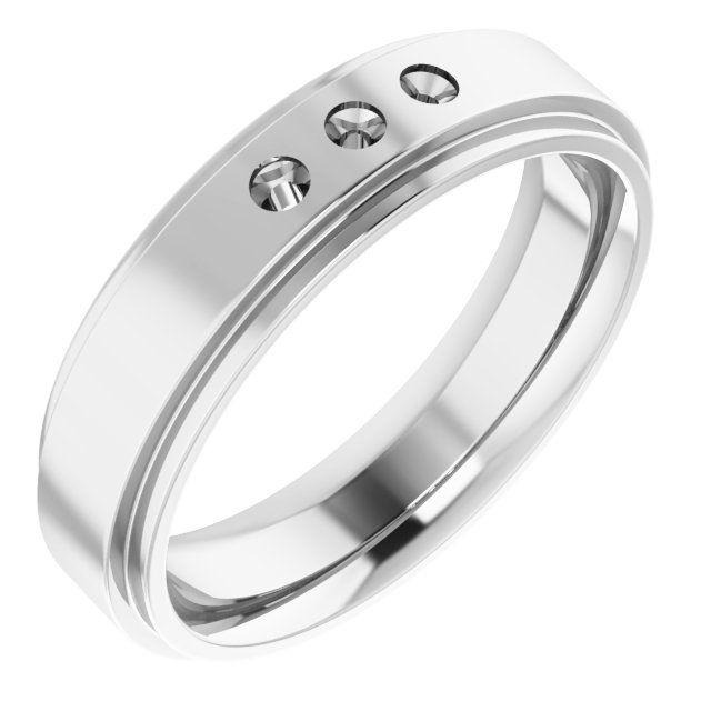 Stepped-Edge Three-Stone Band