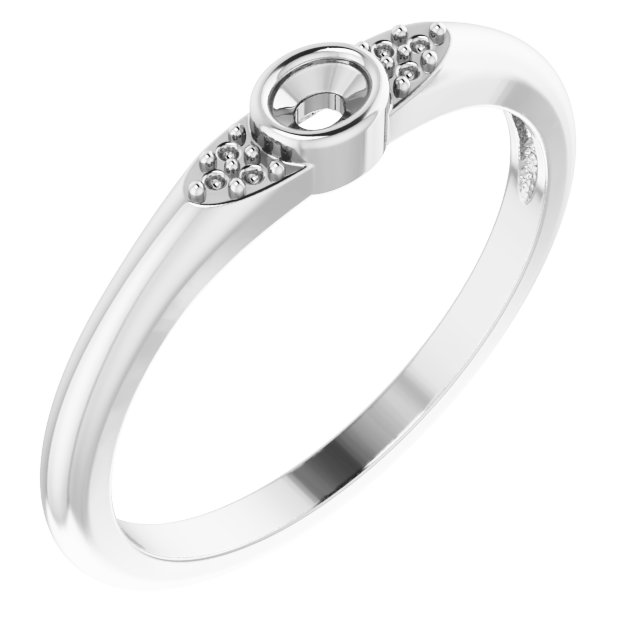 Stackable Bezel-Set Ring
