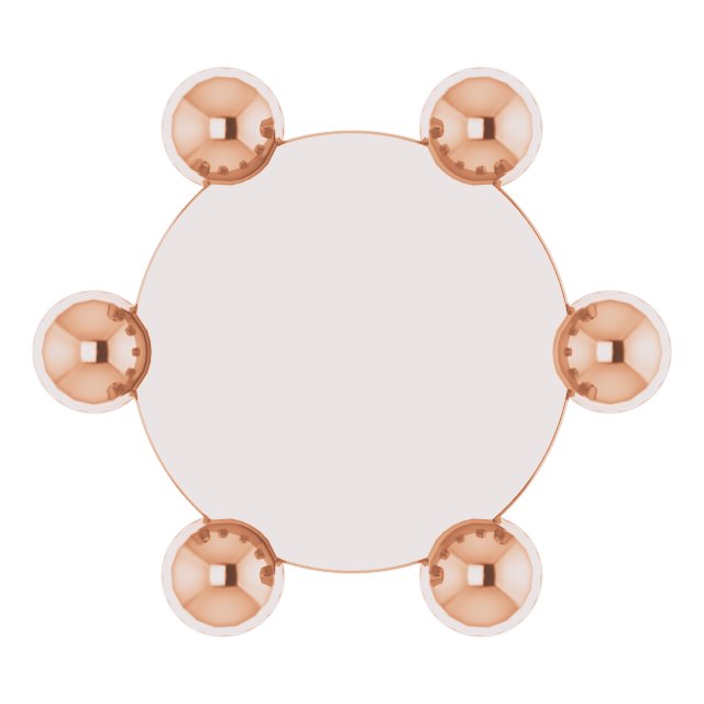 Rose-Cut Round 6-Prong Earring Setting