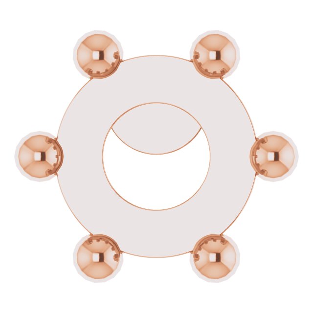 Rose-Cut Round 6-Prong Earring Setting