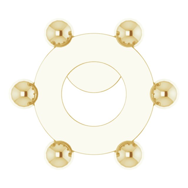 Rose-Cut Round 6-Prong Earring Setting