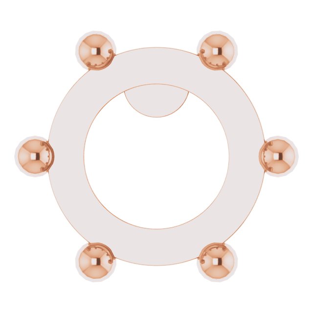 Rose-Cut Round 6-Prong Earring Setting
