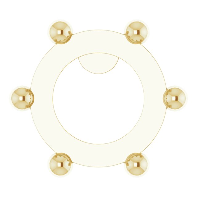 Rose-Cut Round 6-Prong Earring Setting