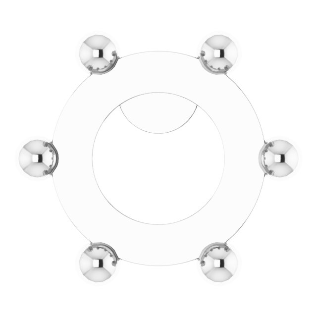Rose-Cut Round 6-Prong Earring Setting