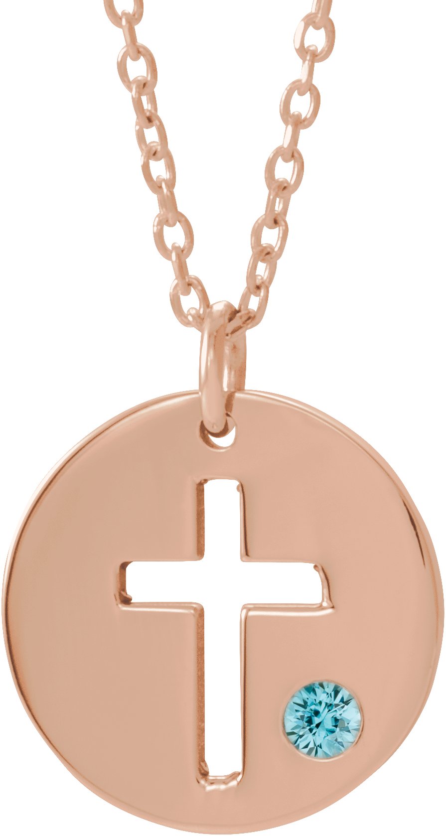 Pierced Cross Disc Necklace or Pendant