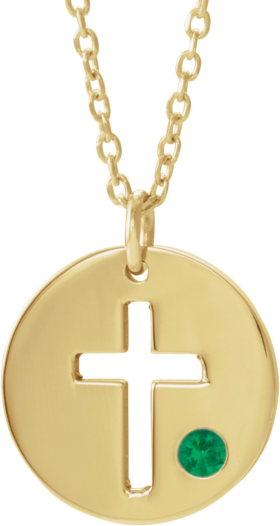 Pierced Cross Disc Necklace or Pendant