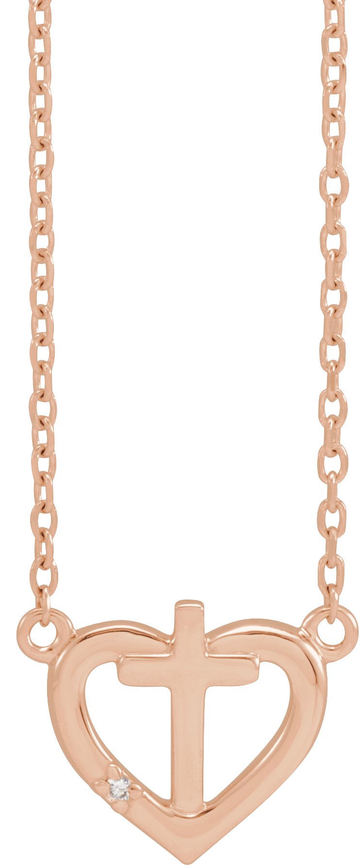 Heart & Cross Necklace or Center