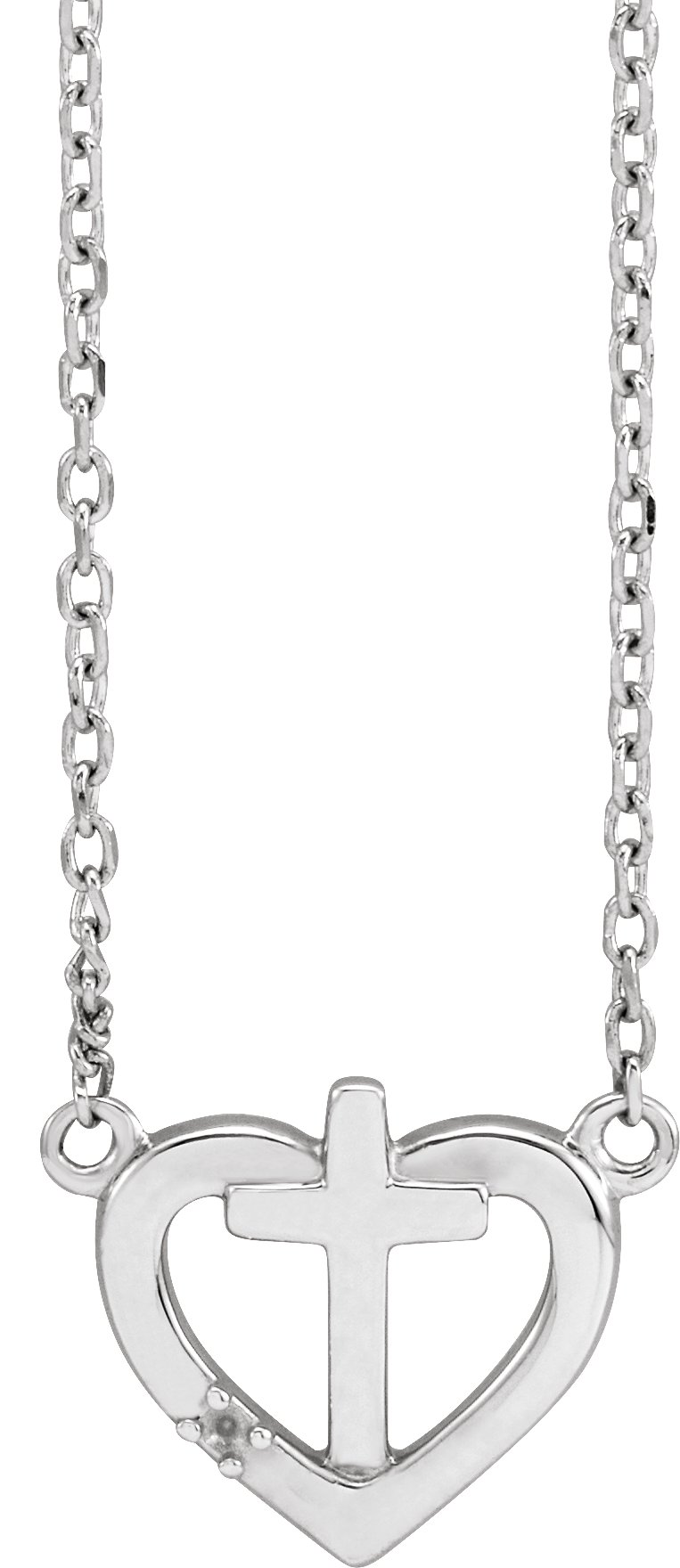 Heart & Cross Necklace or Center