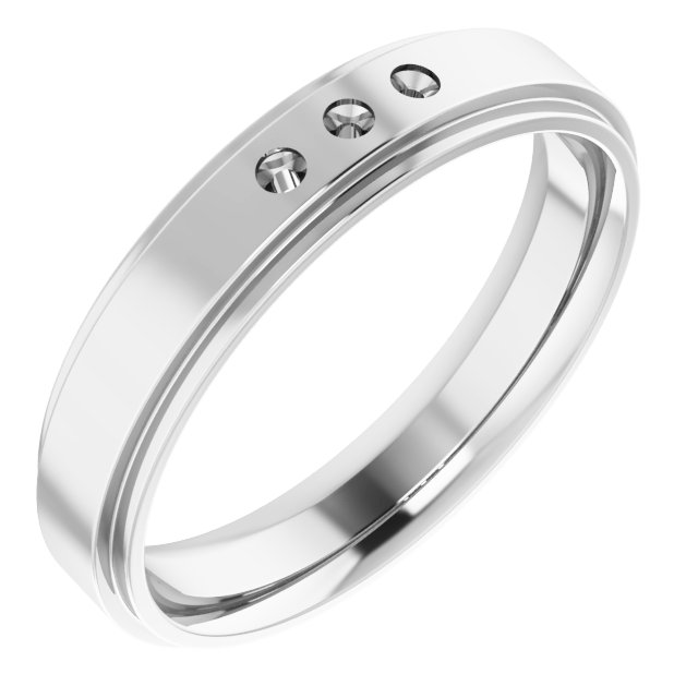 Stepped-Edge Three-Stone Band