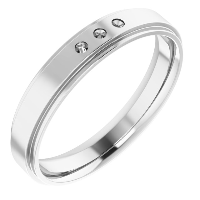 Stepped-Edge Three-Stone Band