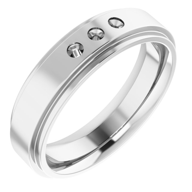Stepped-Edge Three-Stone Band