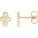 14K Yellow 1/4 CTW Natural Diamond Cluster Earrings