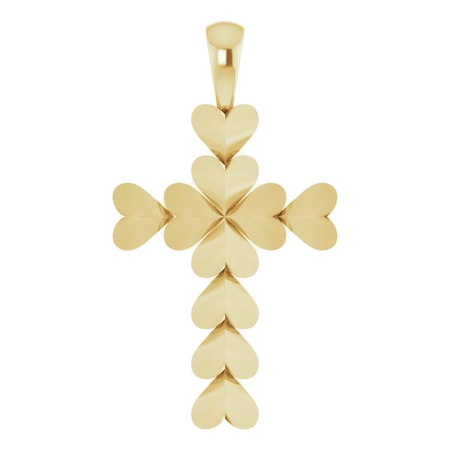 Heart Cross Necklace or Pendant