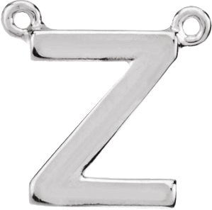 Block Initial Necklace Center