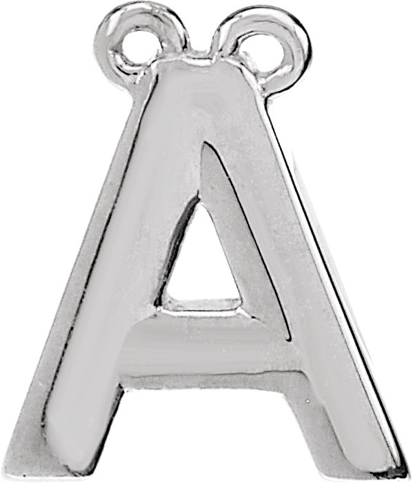 Block Initial Necklace Center
