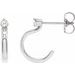Platinum 1/5 CTW Natural Diamond Hoop Earring