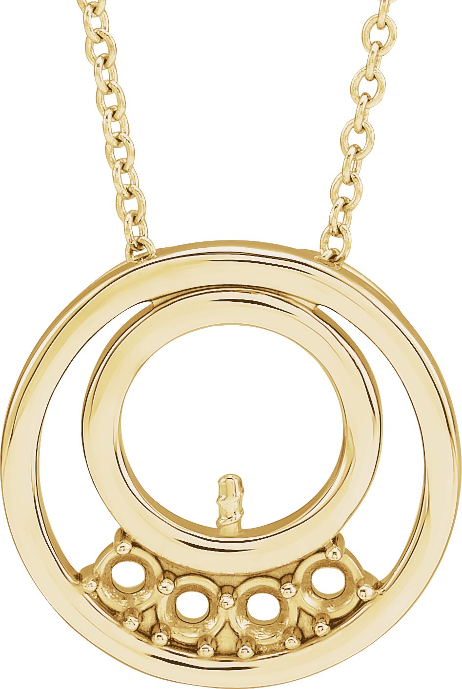 Family Pearl Circle Necklace or Pendant