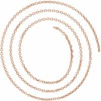 10K Rose 2.2 mm Cable Chain by the Inch