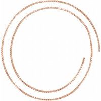 10K Rose 1.5 mm Solid Box Chain by the Inch