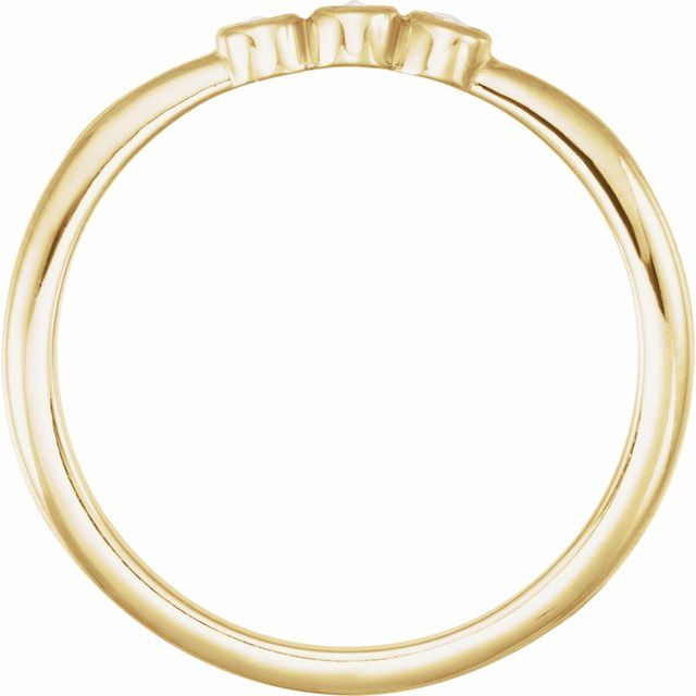 14K Yellow .06 CTW Rose-Cut Natural Diamond Stackable Ring