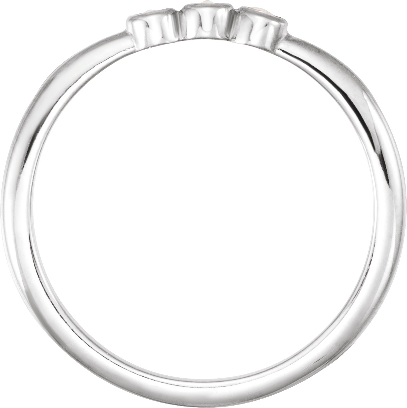 Alternative view of Rose-Cut Stackable Ring