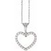 14K White 3/8 CTW Natural Diamond Heart 18