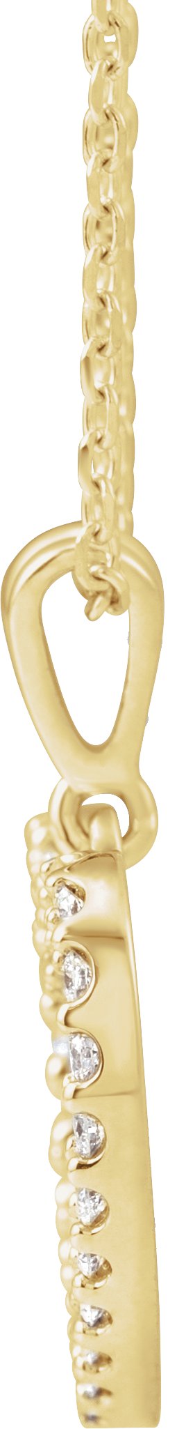 14K Yellow Gold 1/5 CTW Natural Diamond Heart 18