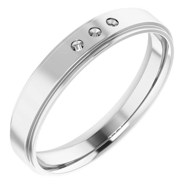 Stepped-Edge Three-Stone Band