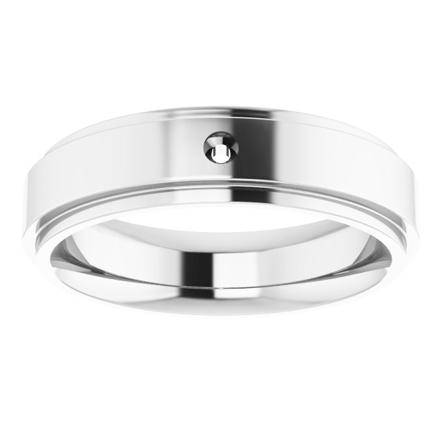 1.5 mm Square Mens Band Mounting view 3