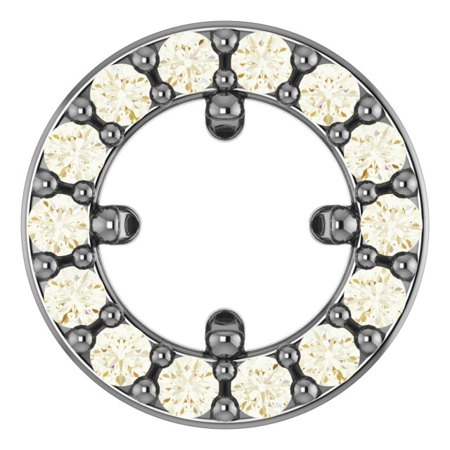 14K Yellow 3.5 mm Round .05 CTW Natural Diamond Semi-Set Halo-Style Pendant