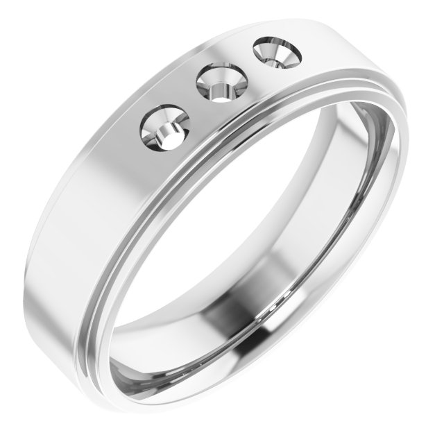 Stepped-Edge Three-Stone Band