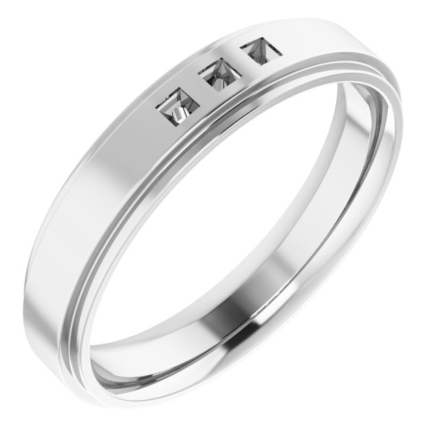 Stepped-Edge Three-Stone Band