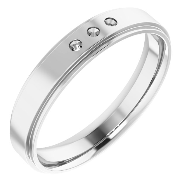 Stepped-Edge Three-Stone Band