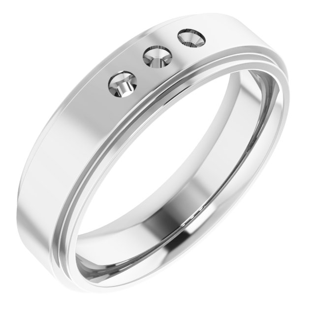 Stepped-Edge Three-Stone Band