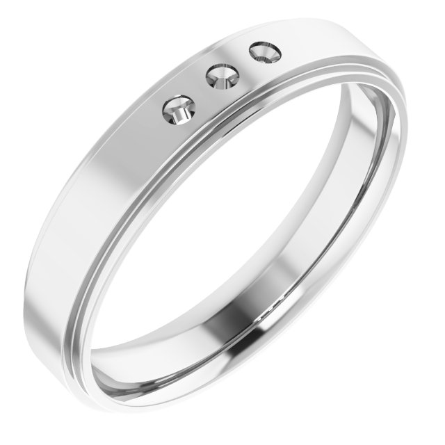 Stepped-Edge Three-Stone Band