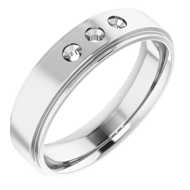 Stepped-Edge Three-Stone Band