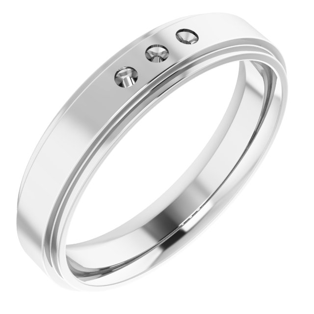 Stepped-Edge Three-Stone Band