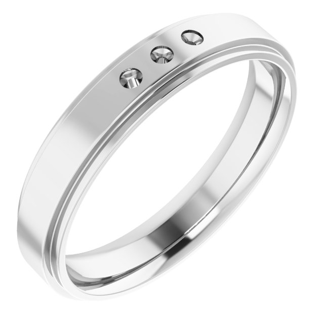 Stepped-Edge Three-Stone Band