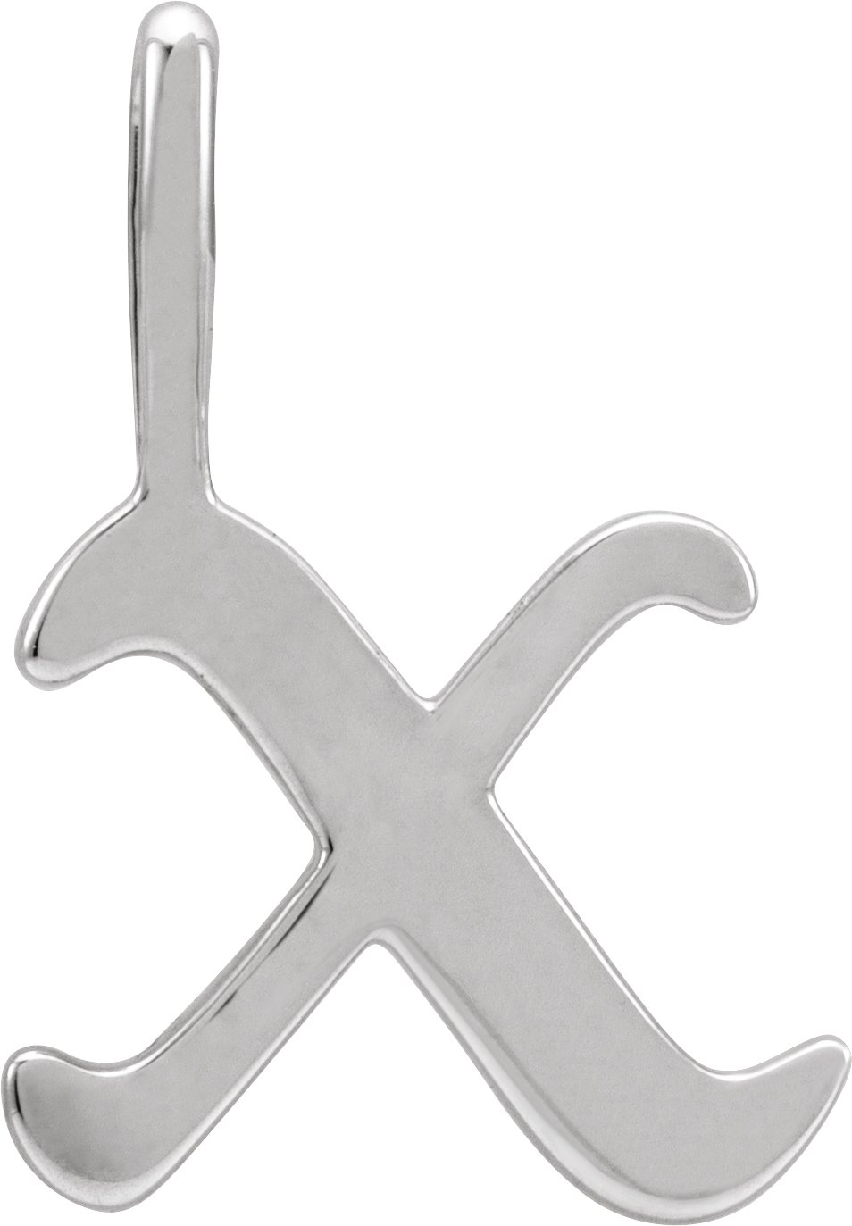 14K White Gothic Initial X Charm or Pendant Ref 18484417